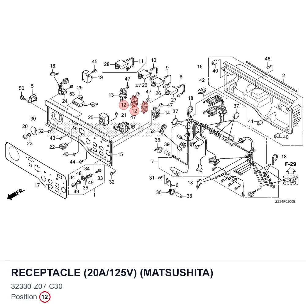 RECEPTACLE (20A/125V) (MATSUSHITA)