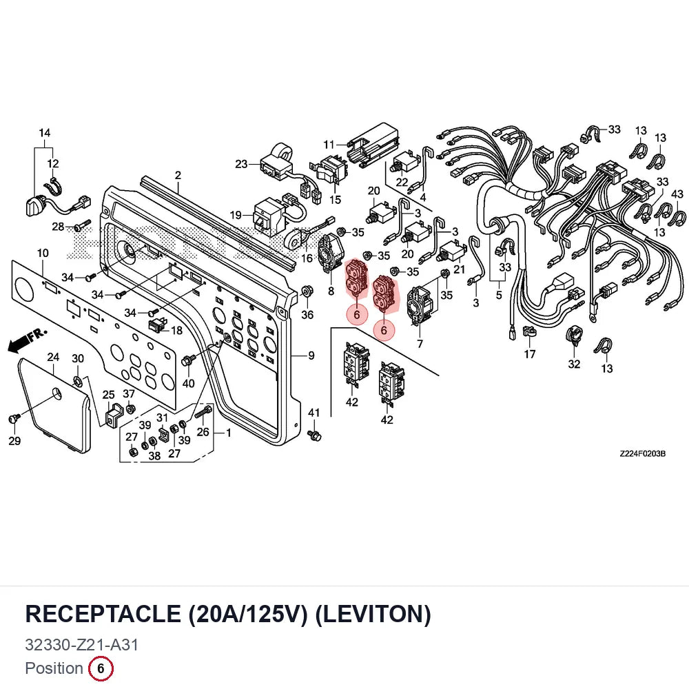 RECEPTACLE (20A/125V) (LEVITON)