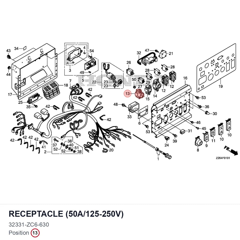 RECEPTACLE (50A/125-250V)