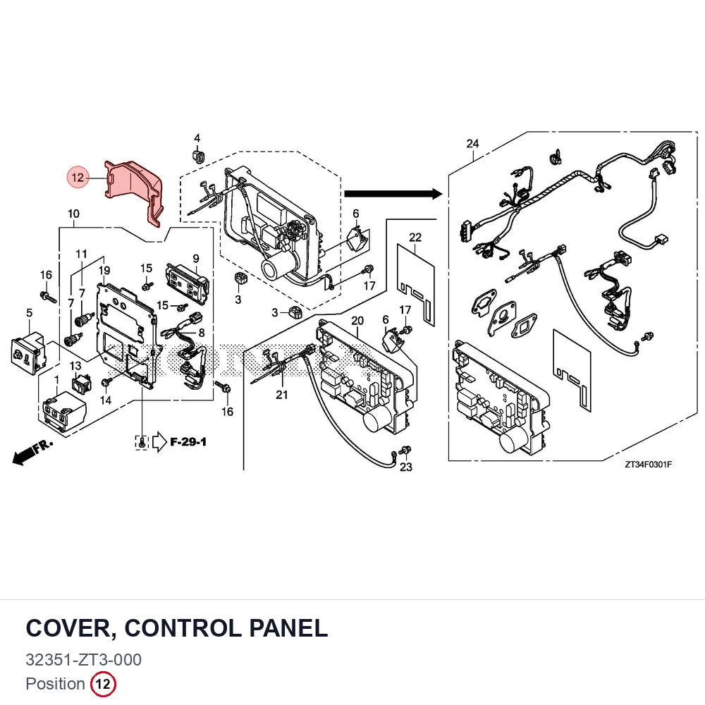 COVER, CONTROL PANEL