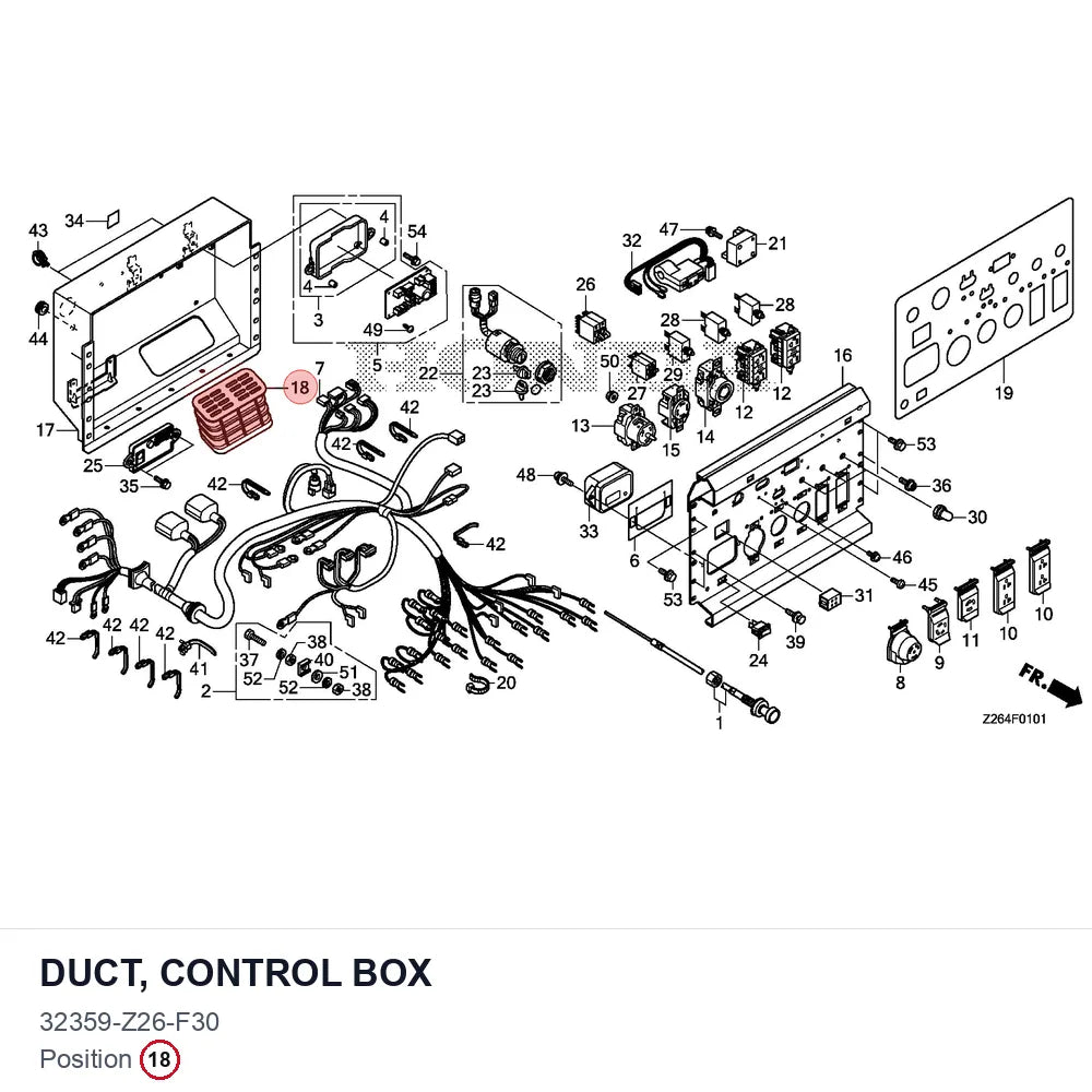 DUCT, CONTROL BOX