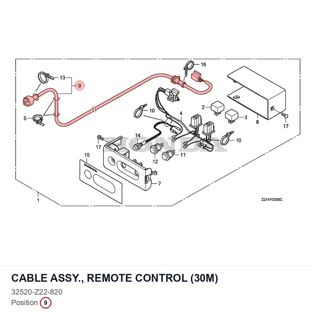 CABLE ASSY., REMOTE CONTROL (30M)