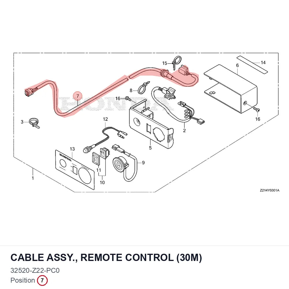 CABLE ASSY., REMOTE CONTROL (30M)
