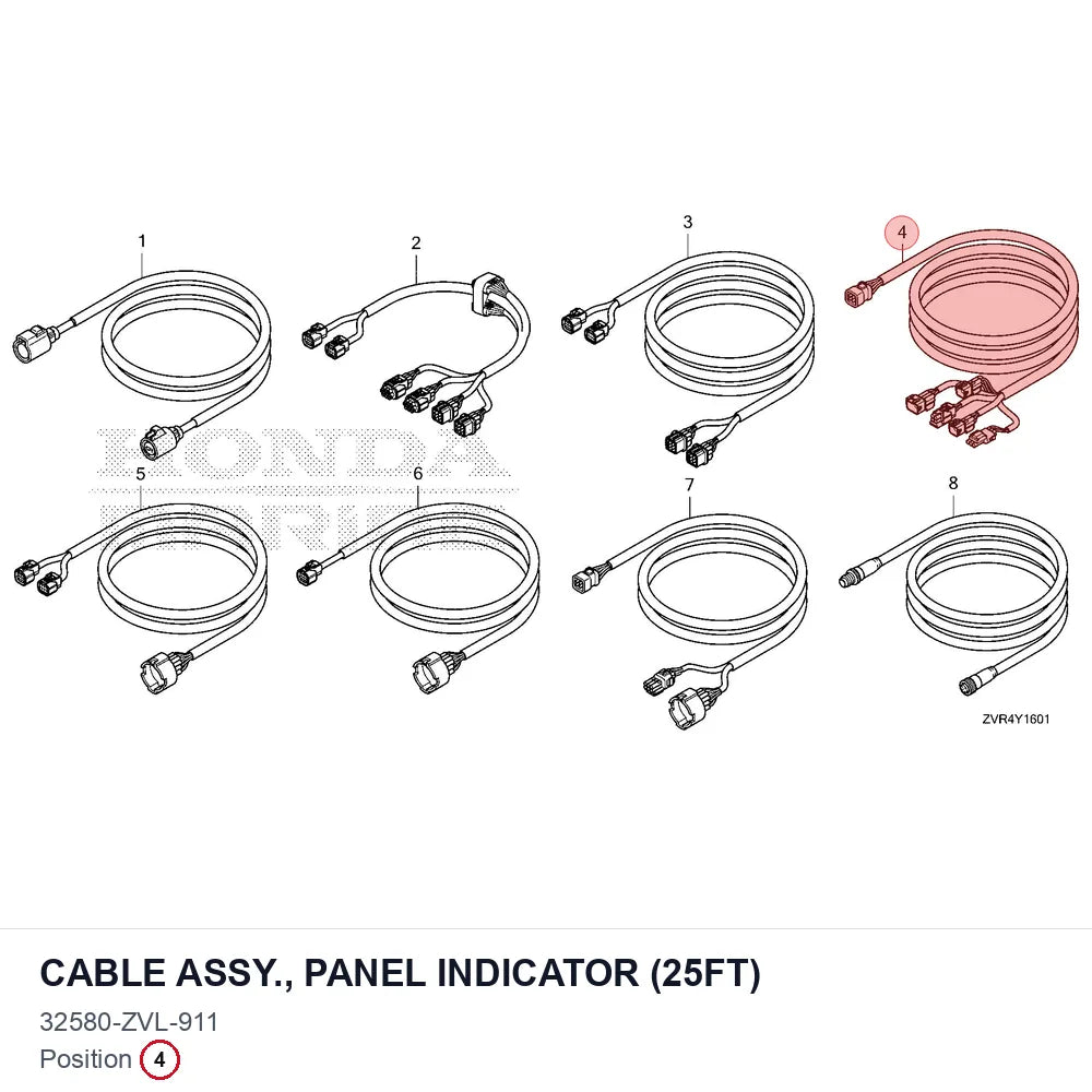 CABLE ASSY., PANEL INDICATOR (25FT)