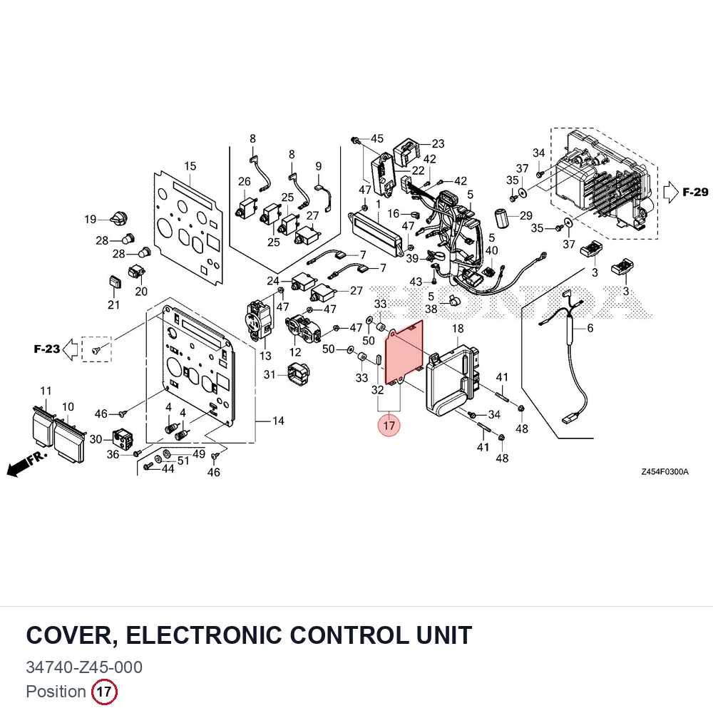 COVER, ELECTRONIC CONTROL UNIT