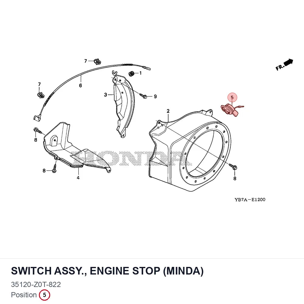 SWITCH ASSY., ENGINE STOP (MINDA)