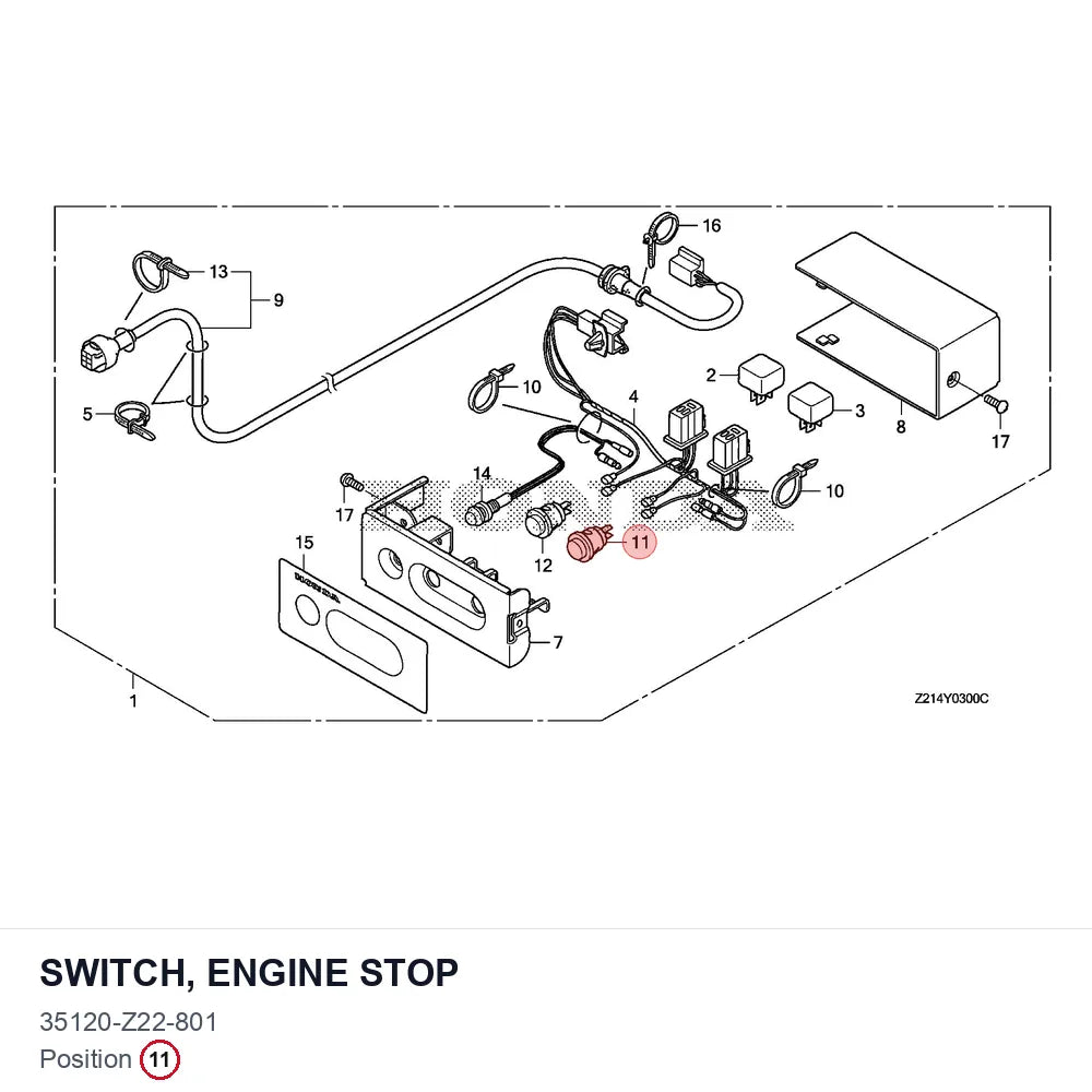 SWITCH, ENGINE STOP