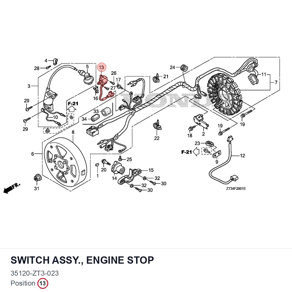 SWITCH ASSY., ENGINE STOP