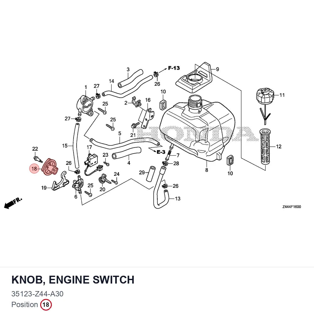 KNOB, ENGINE SWITCH