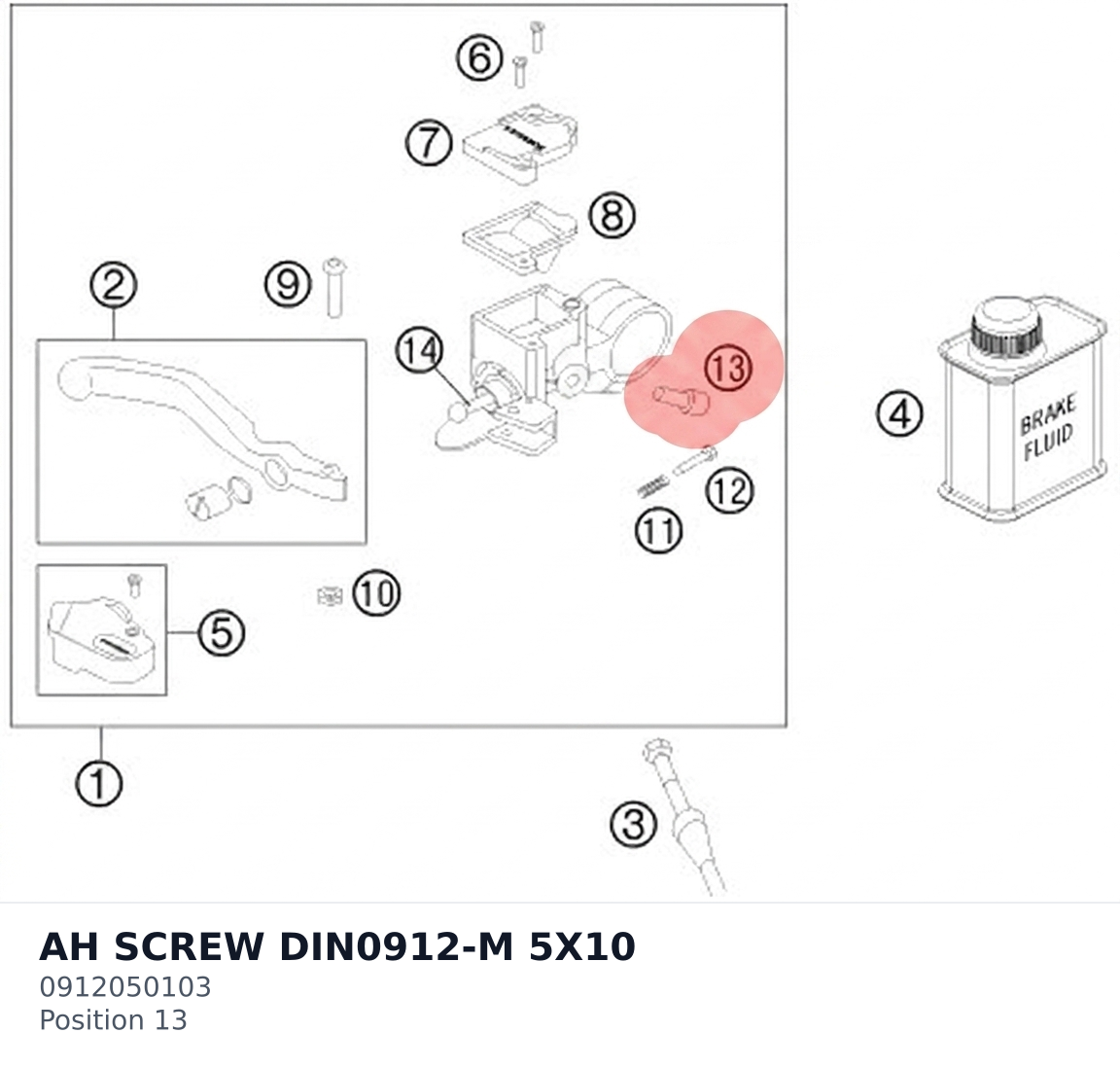 Diagram preview: AH SCREW DIN0912-M 5X10 (0912050103)