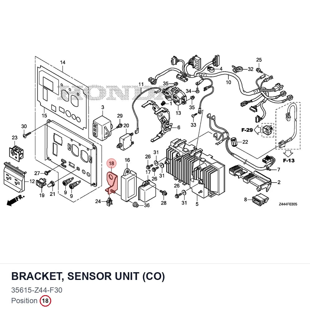 BRACKET, SENSOR UNIT (CO)