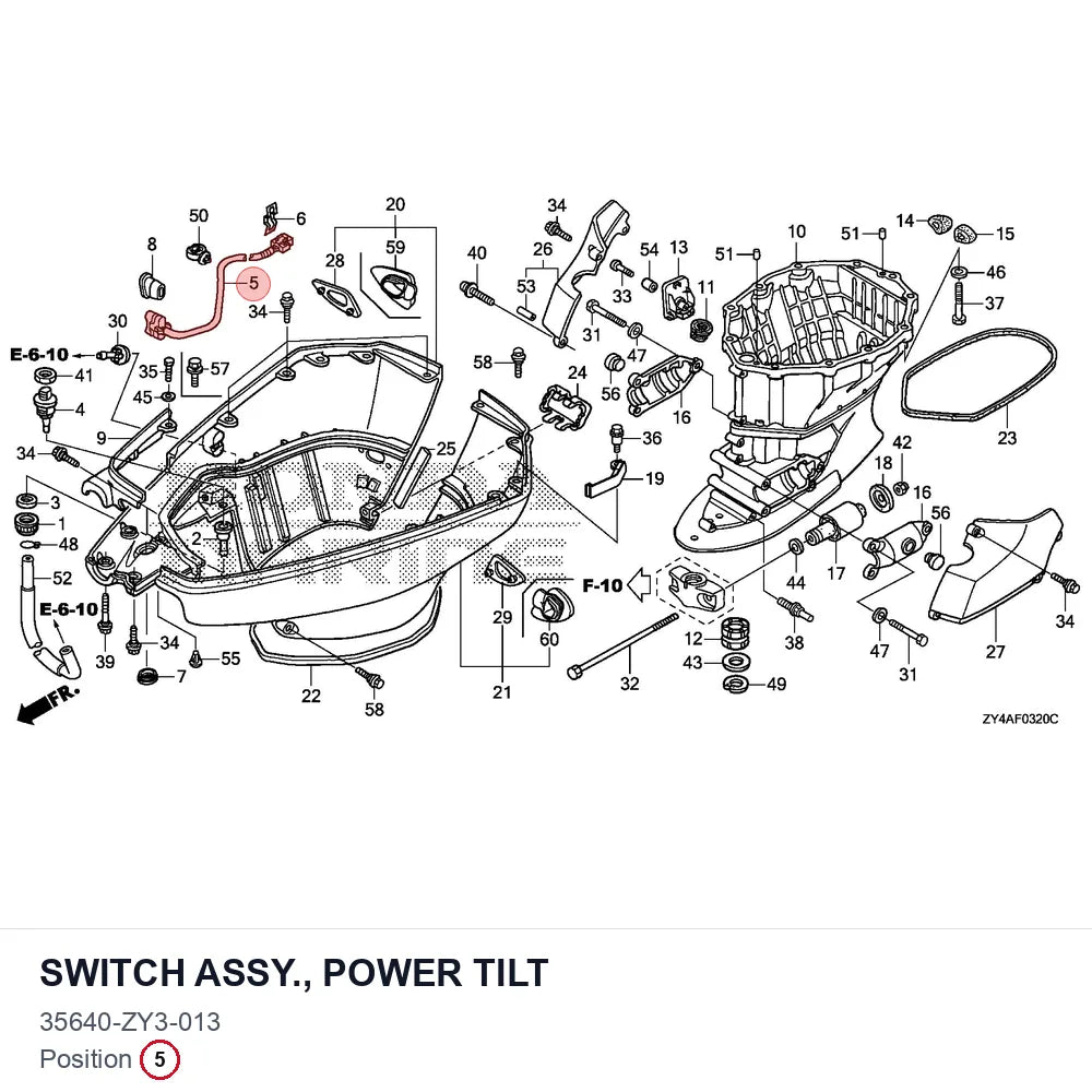 SWITCH ASSY., POWER TILT