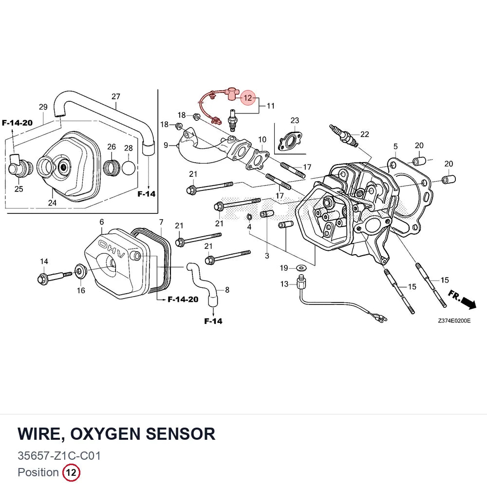 WIRE, OXYGEN SENSOR