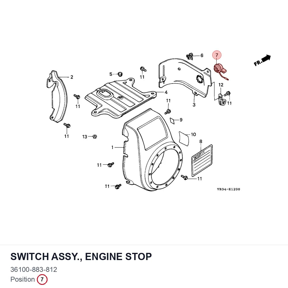 SWITCH ASSY., ENGINE STOP
