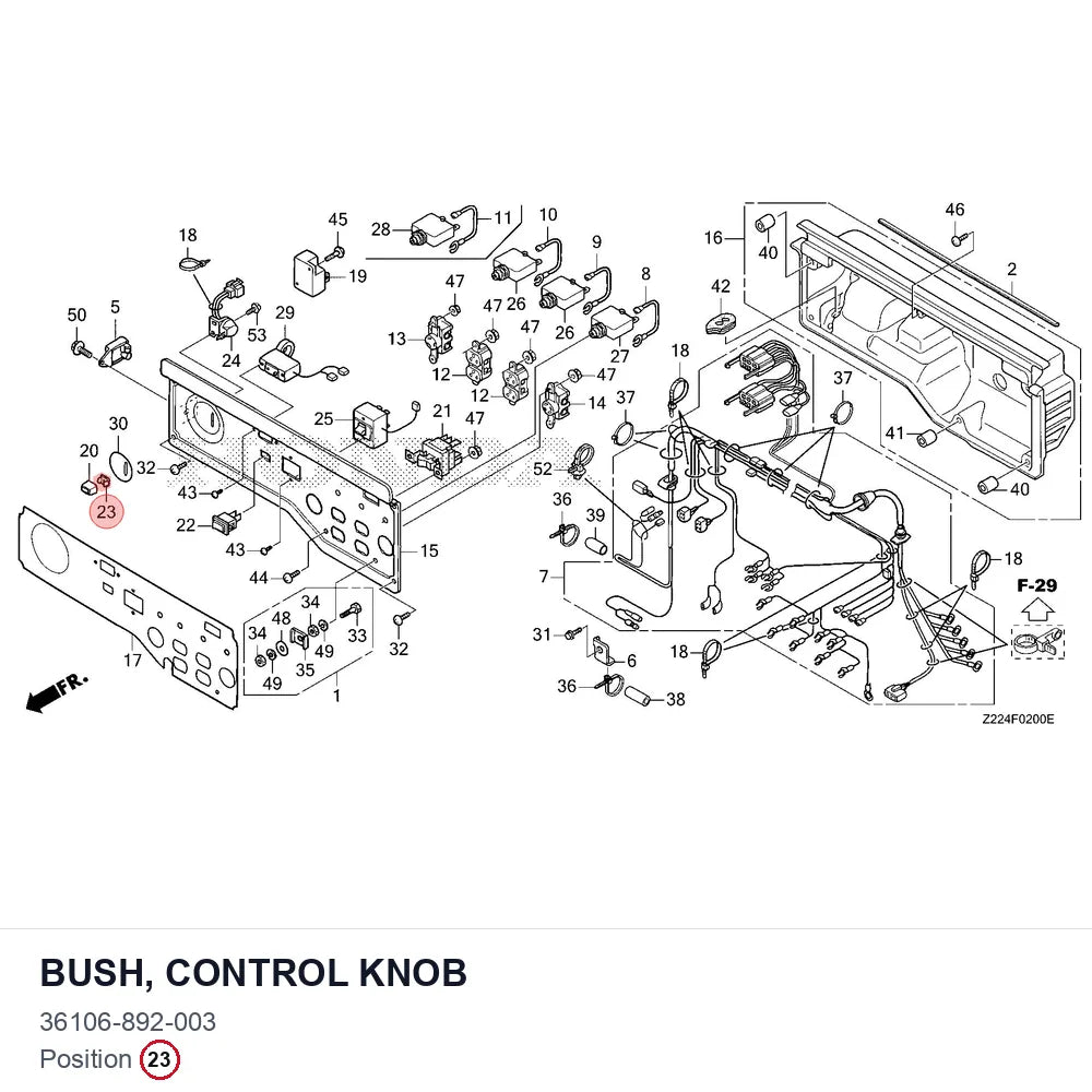 BUSH, CONTROL KNOB