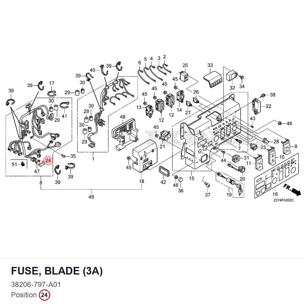 FUSE, BLADE (3A)