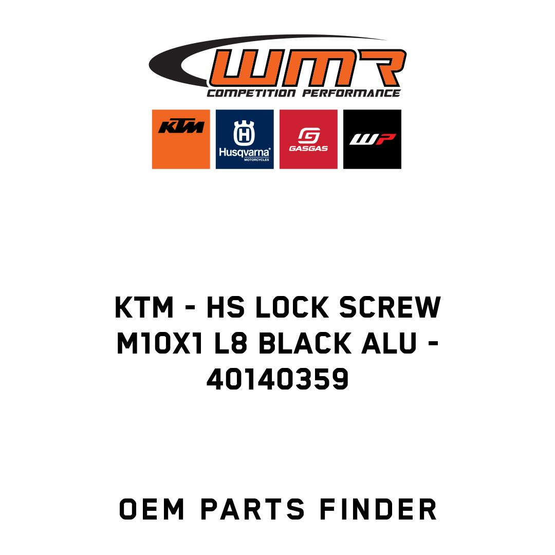 HS lock screw M10x1 l8 black Alu