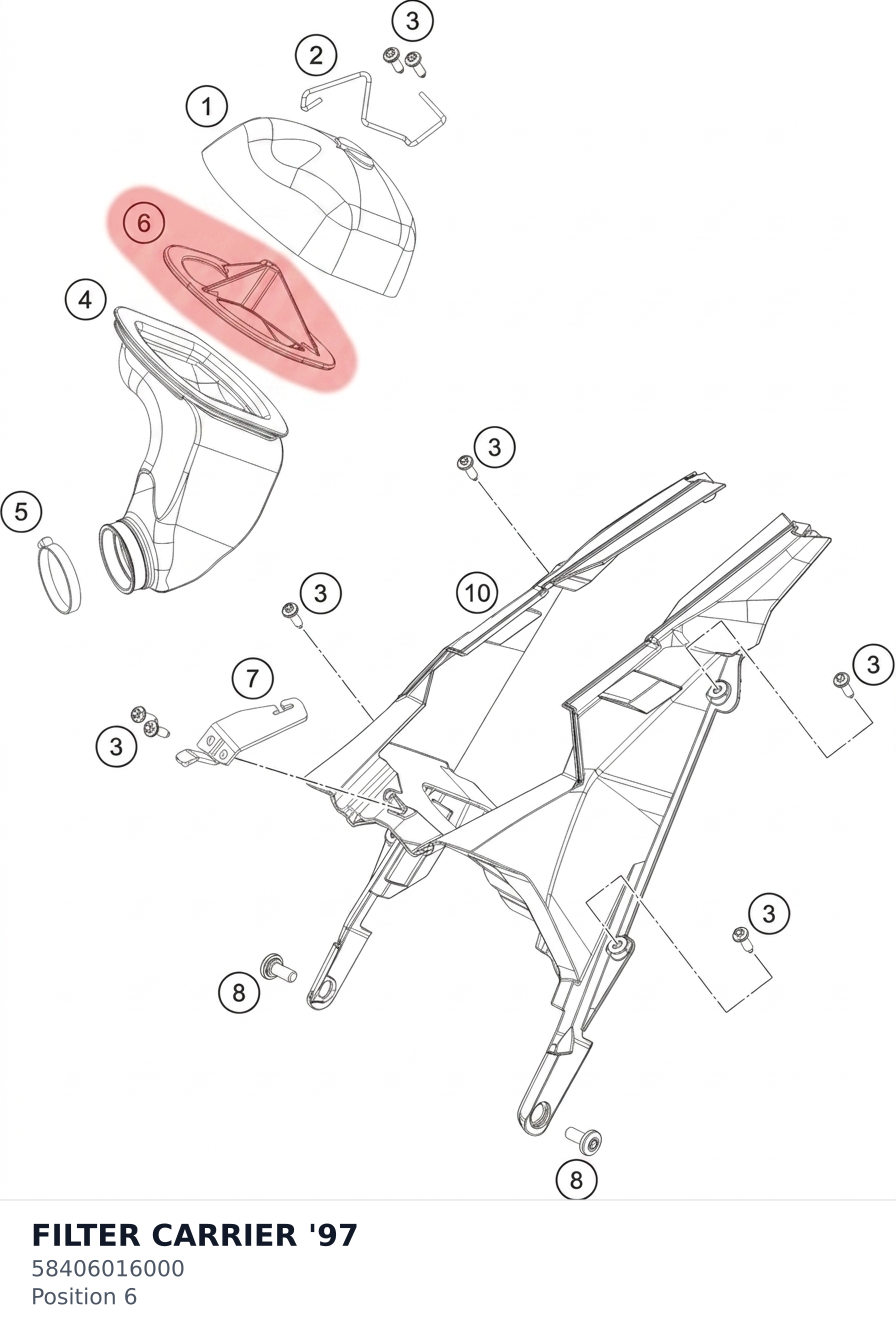Diagram preview: FILTER CARRIER '97 (58406016000)