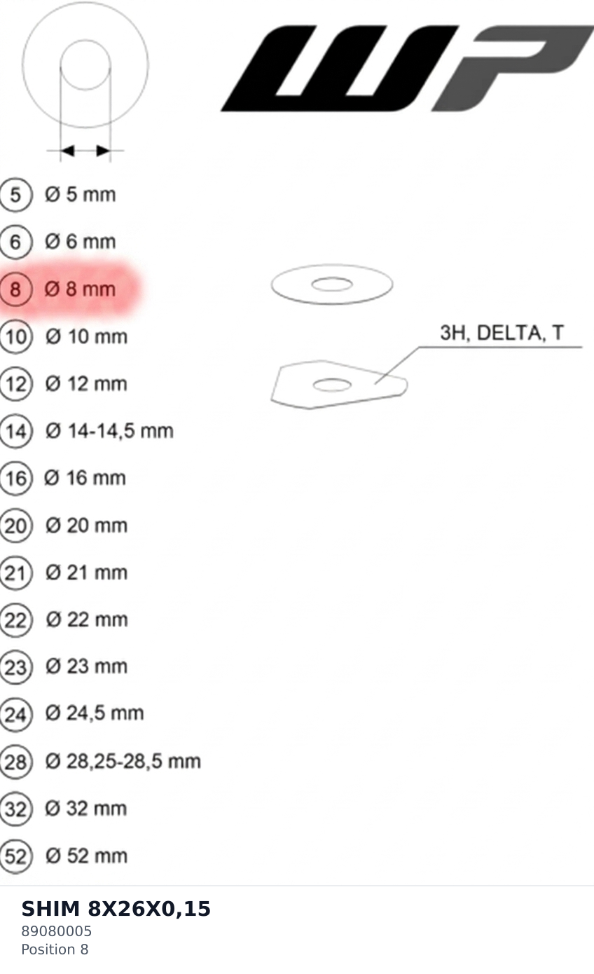 Diagram preview: SHIM 8X26X0,15 (89080005)