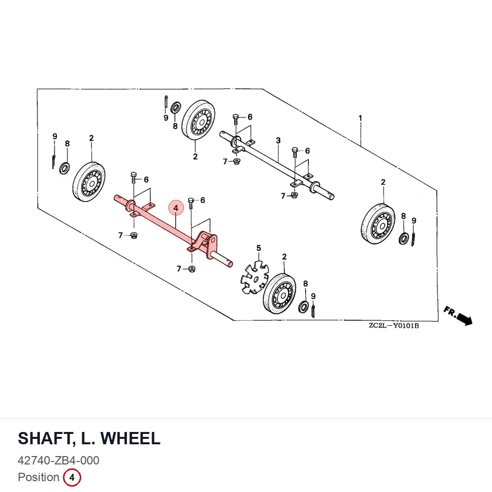 SHAFT, L. WHEEL