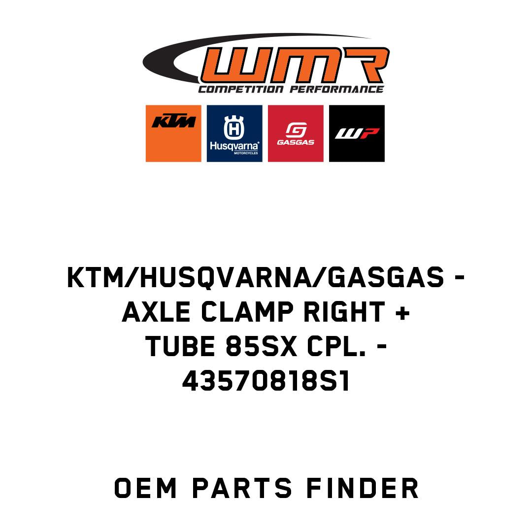 Axle clamp right + tube 85SX cpl.
