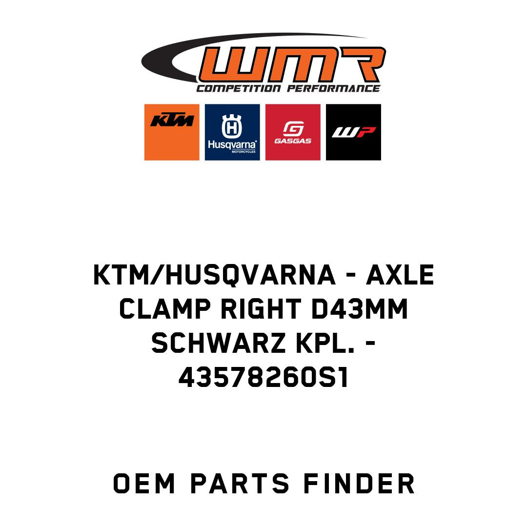 Axle clamp right d43mm schwarz kpl.