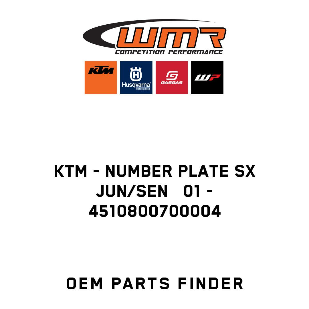 NUMBER PLATE SX JUN/SEN 01