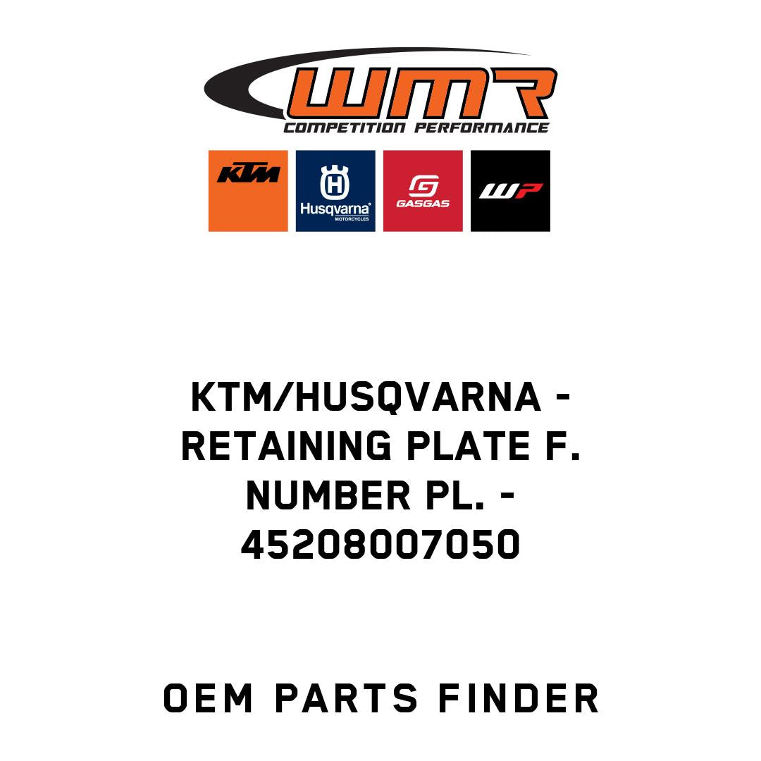 RETAINING PLATE F. NUMBER PL.