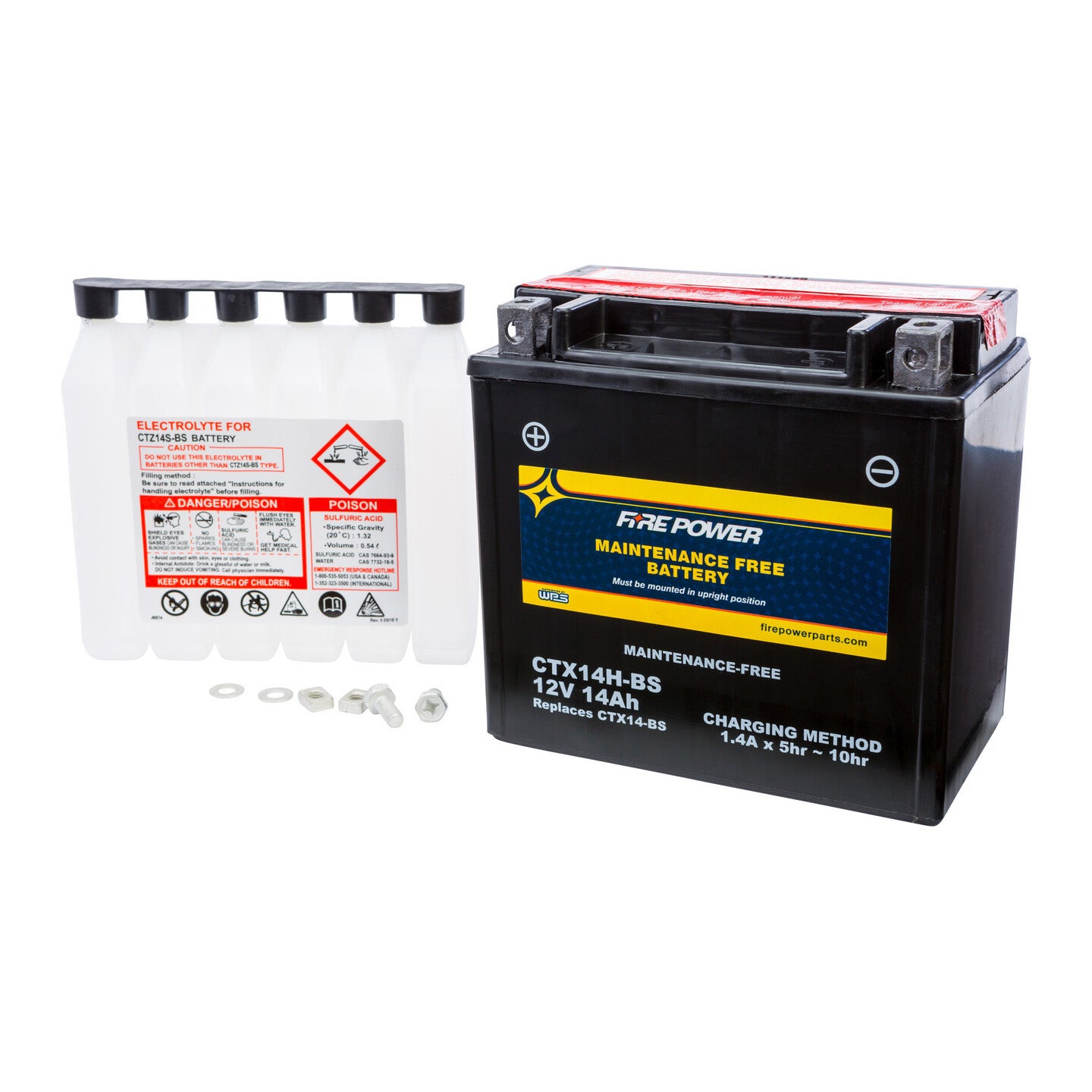 Fire Power Maintenance Free Sealed Battery CTX14H-BS