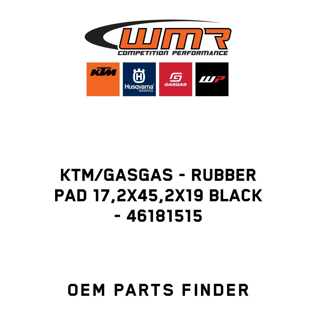 Rubber pad 17,2x45,2x19 black
