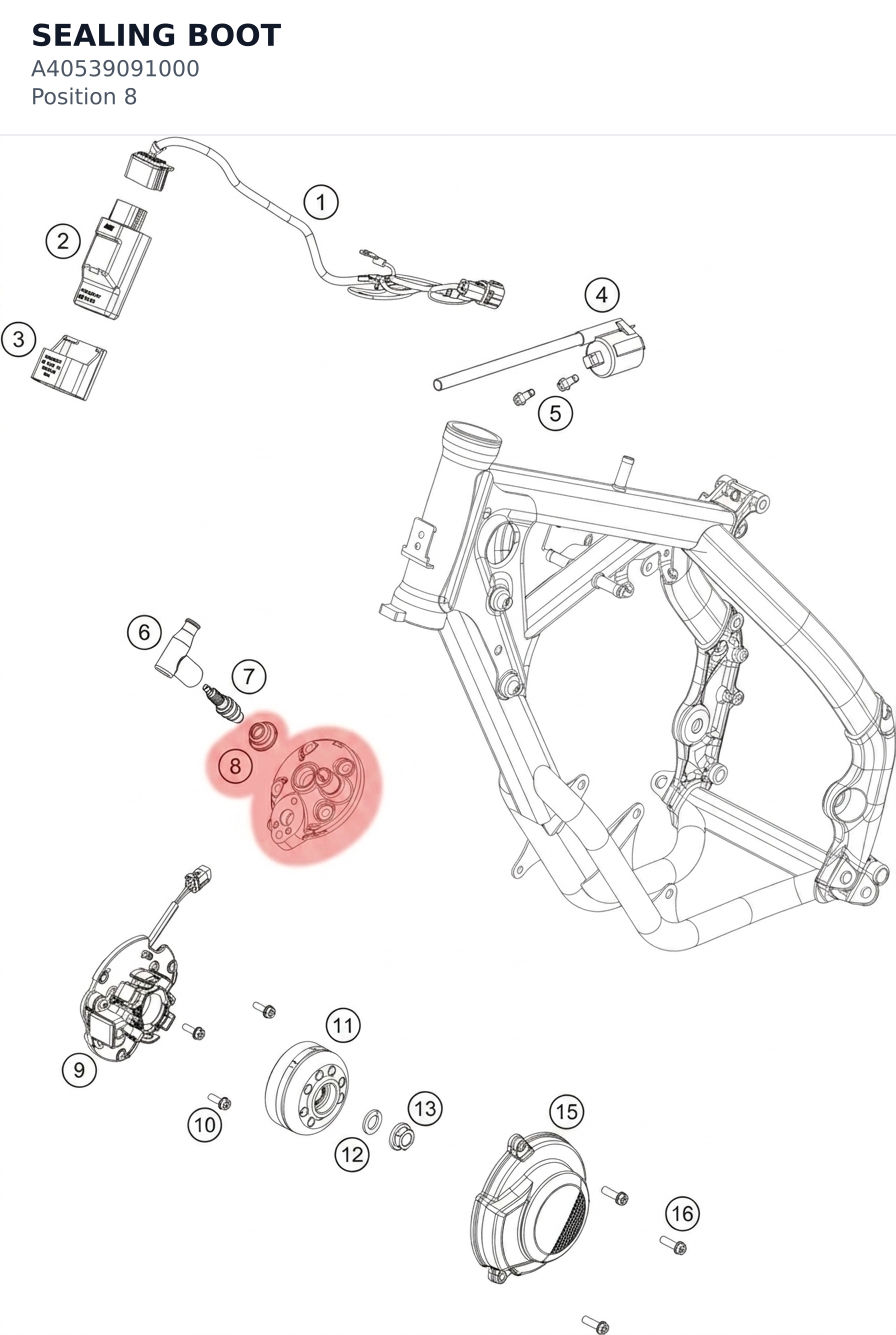Diagram preview: SEALING BOOT (A40539091000)