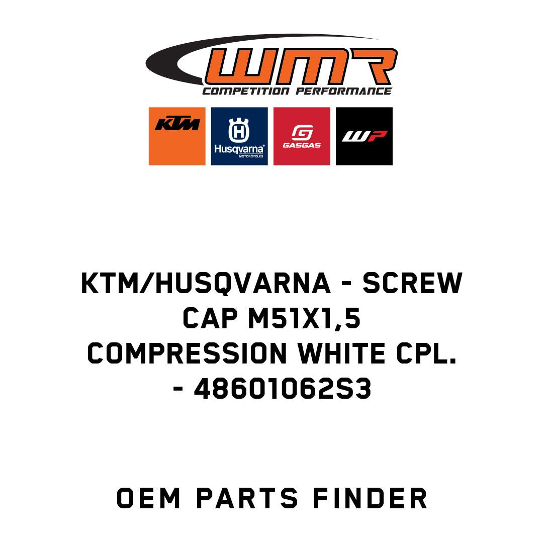 Screw cap M51x1,5 compression white cpl.