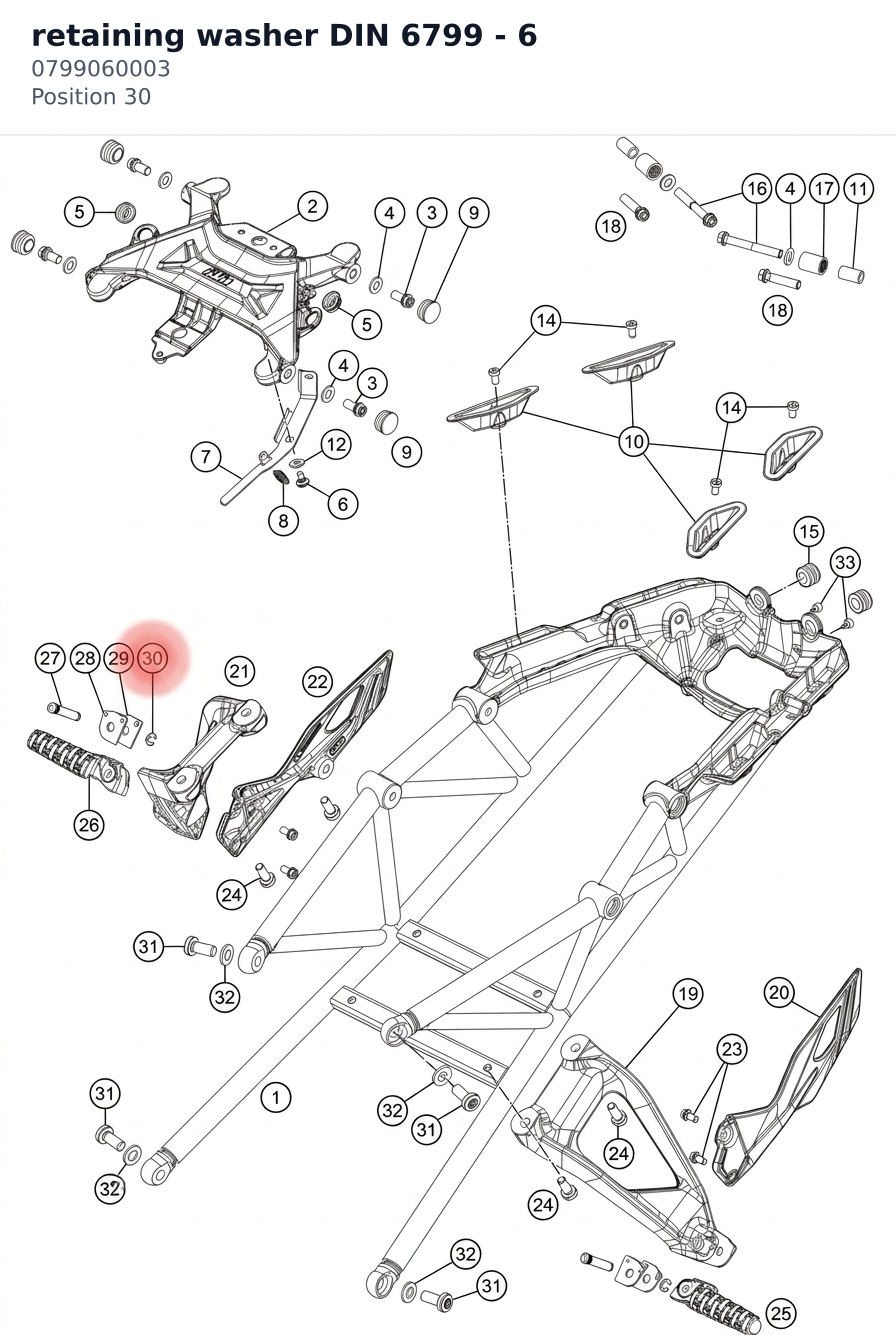 Diagram preview: retaining washer DIN 6799 - 6 (0799060003)