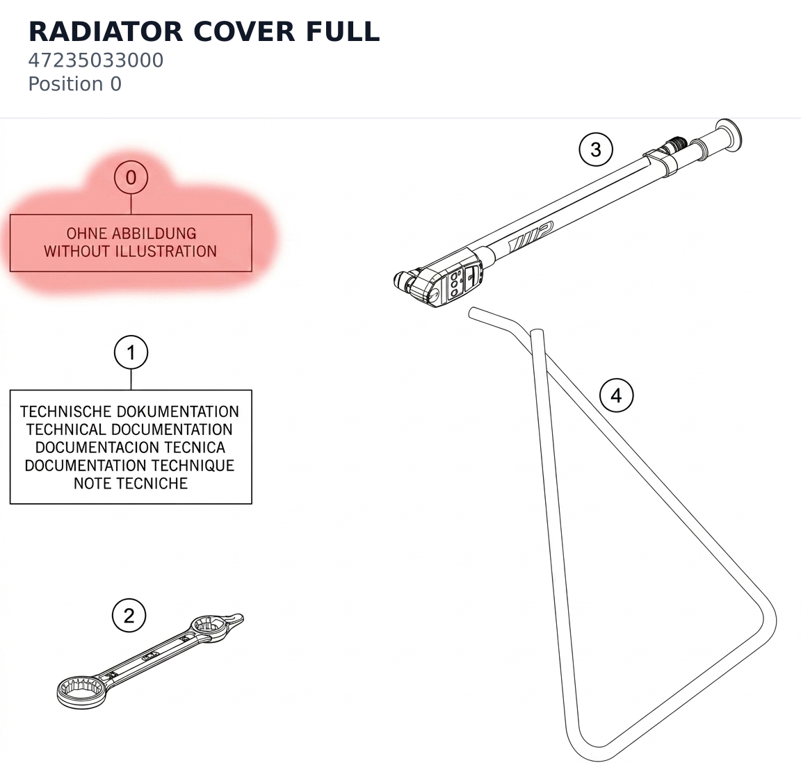 Diagram preview: RADIATOR COVER FULL (47235033000)