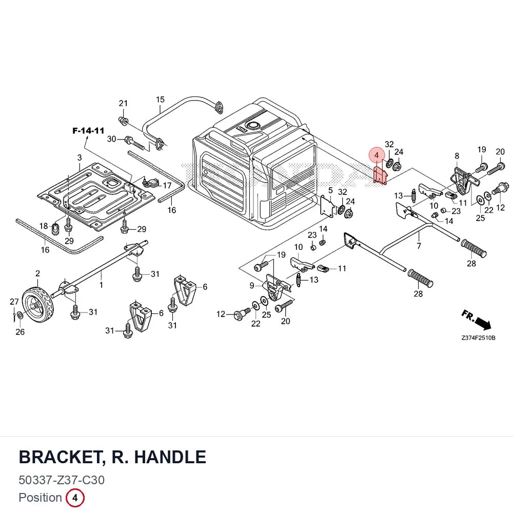 BRACKET, R. HANDLE
