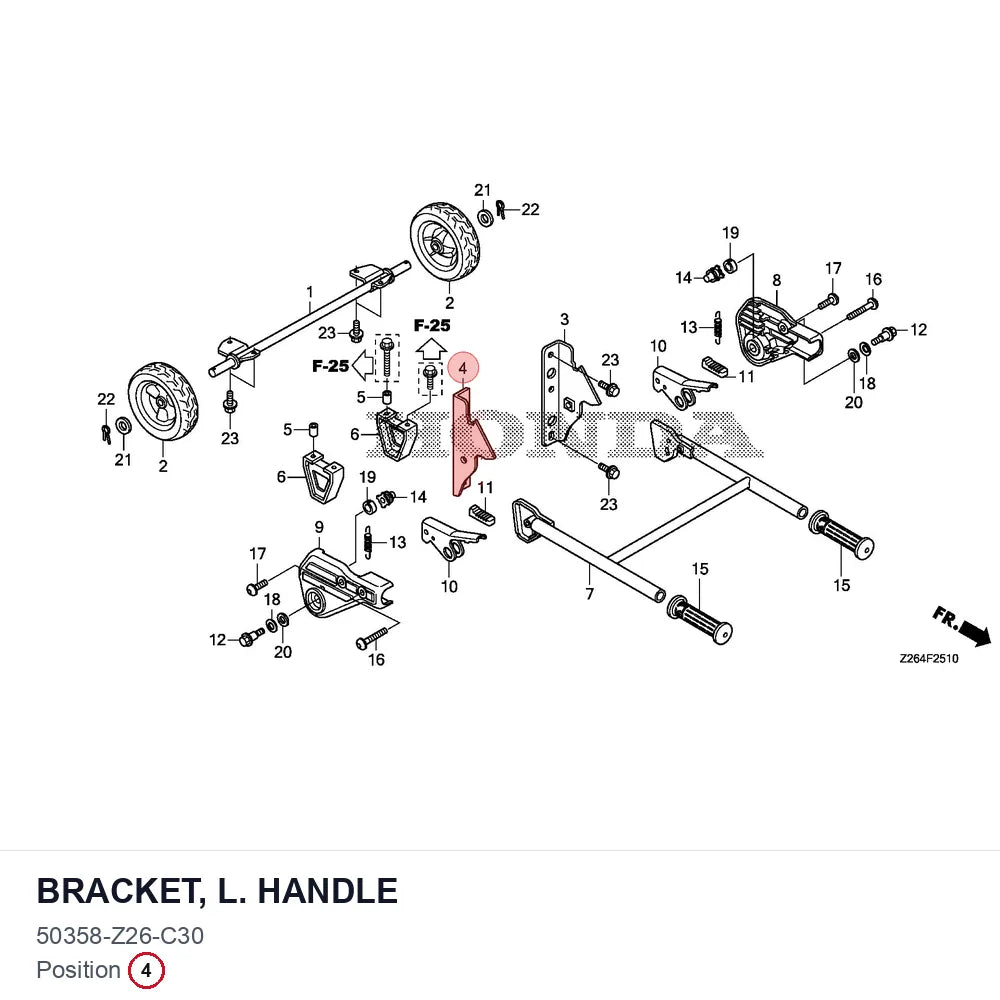 BRACKET, L. HANDLE