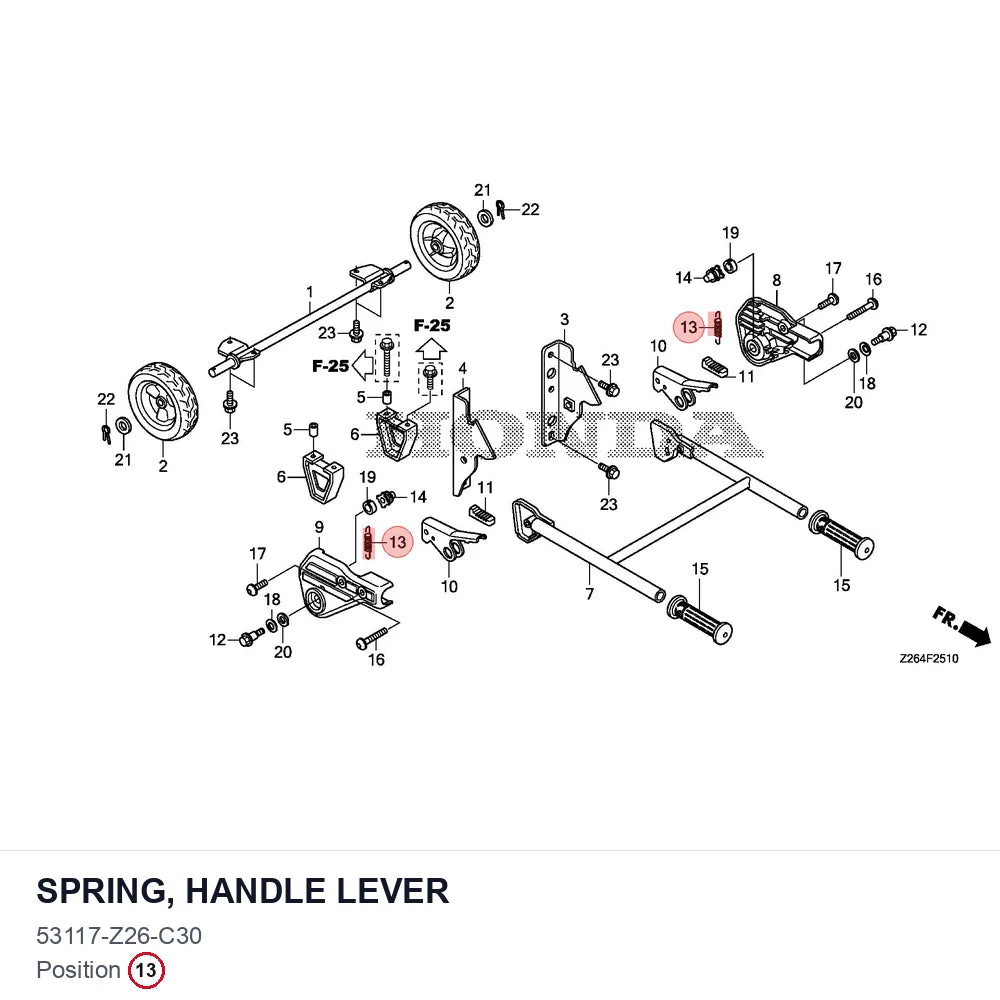 SPRING, HANDLE LEVER