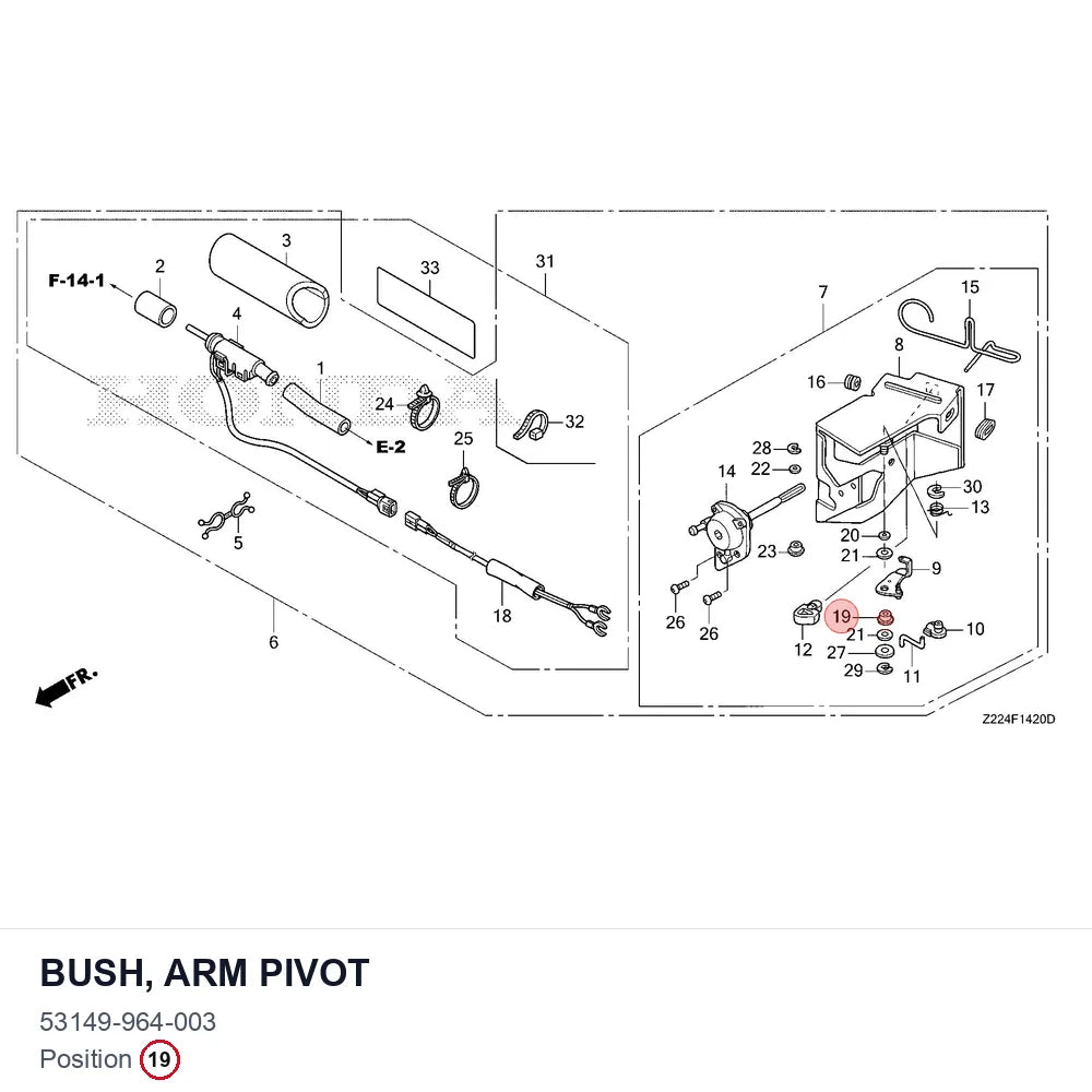 BUSH, ARM PIVOT