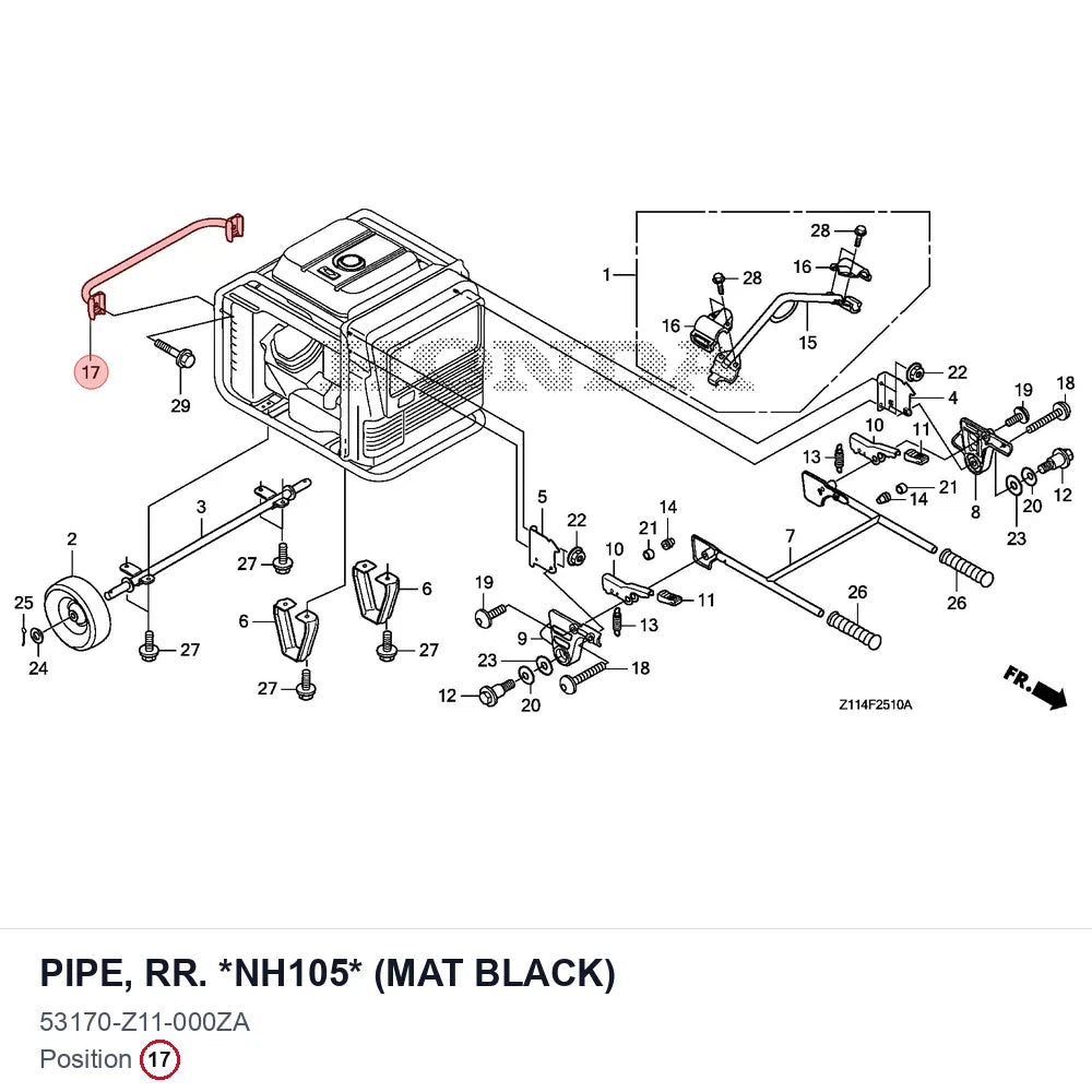 PIPE, RR. *NH105* (MAT BLACK)