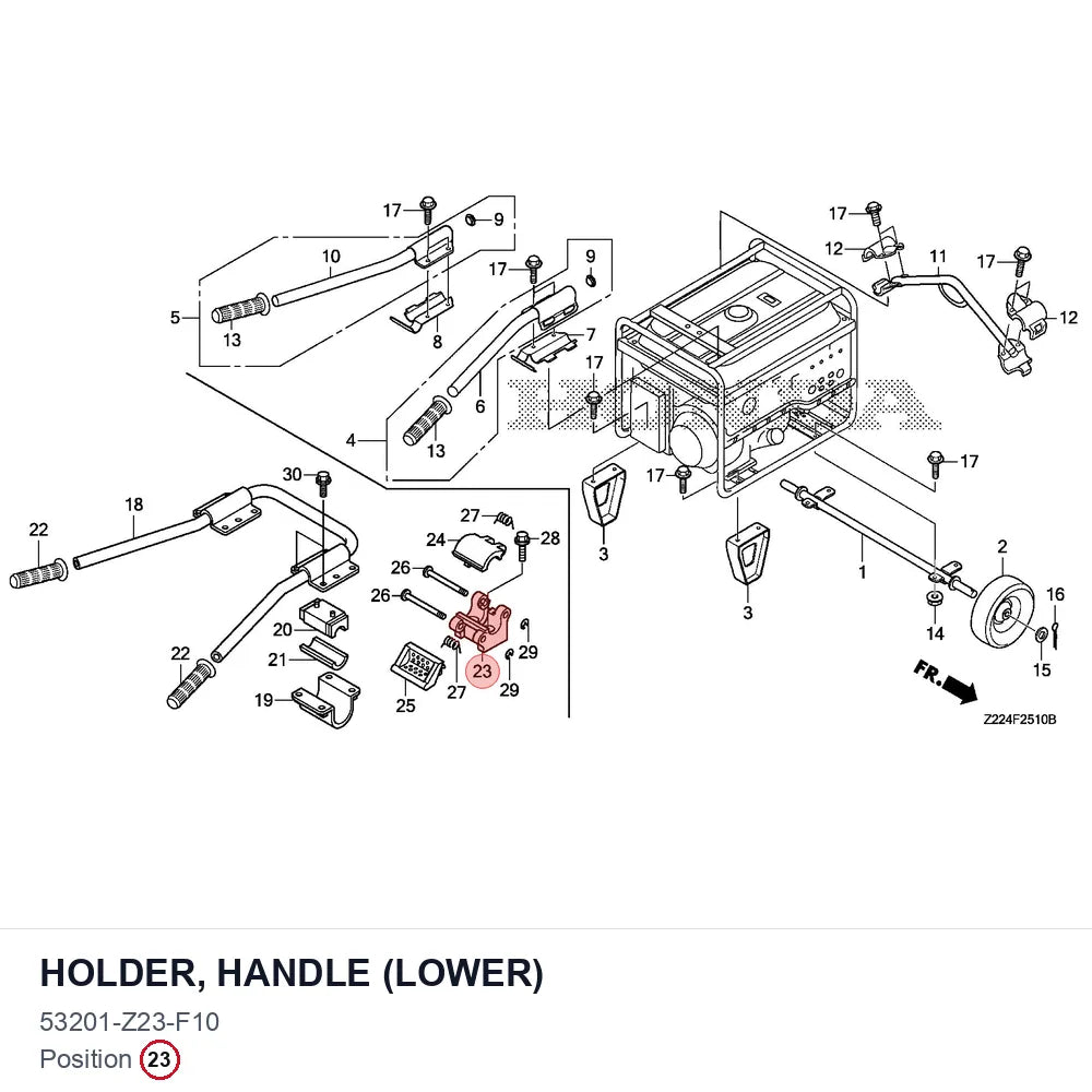 HOLDER, HANDLE (LOWER)
