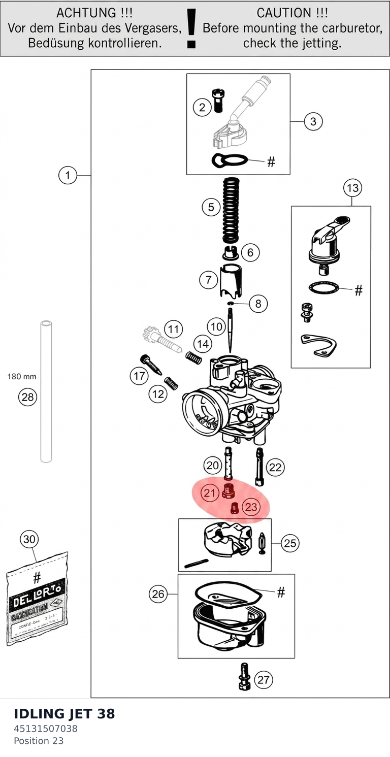 Diagram preview: IDLING JET 38 (45131507038)