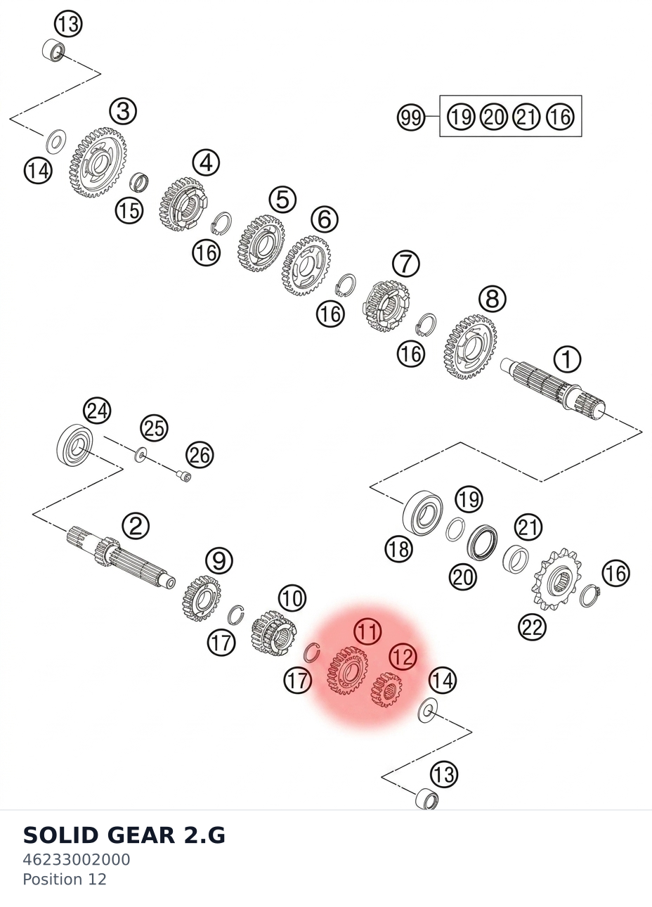 Diagram preview: SOLID GEAR 2.G (46233002000)