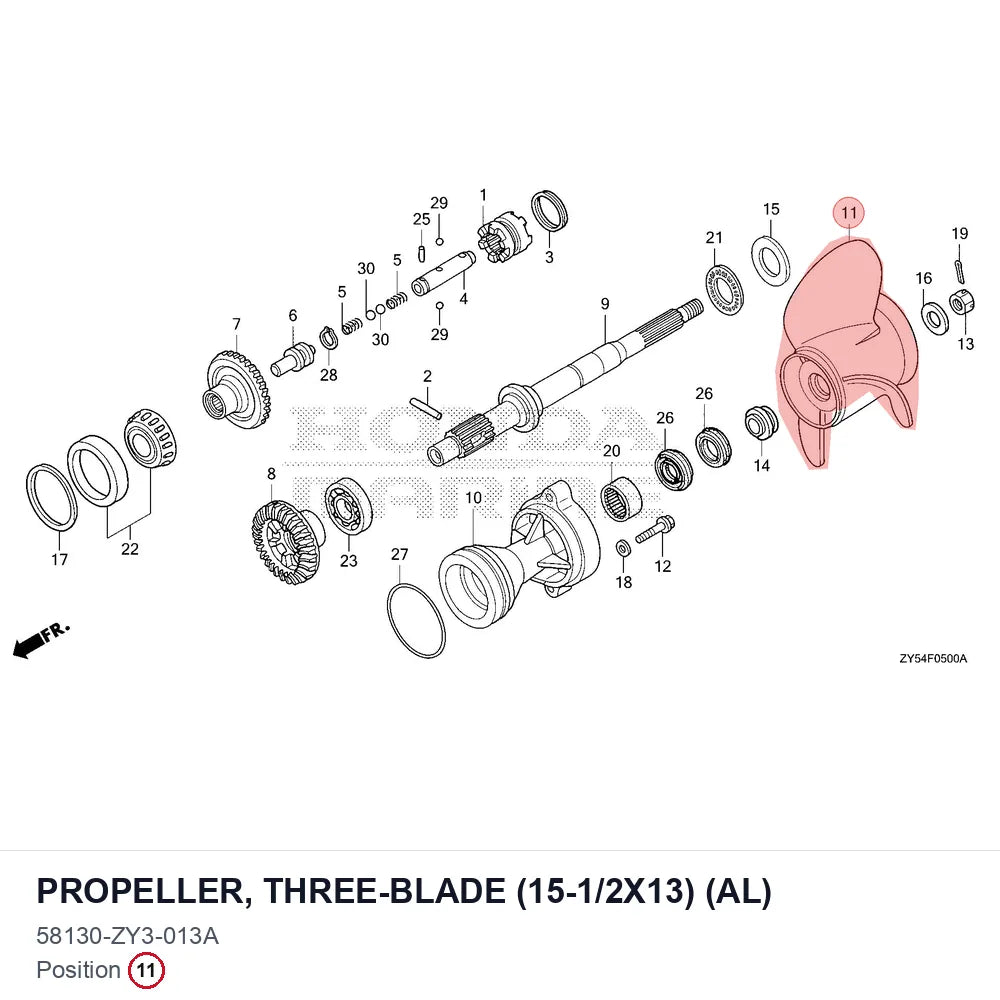 PROPELLER, THREE-BLADE (15-1/2X13) (AL)