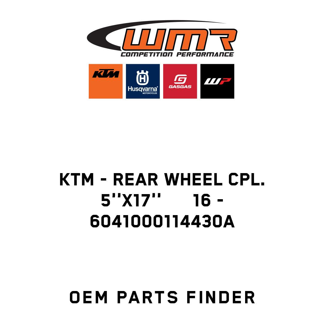 REAR WHEEL CPL. 5''X17'' 16