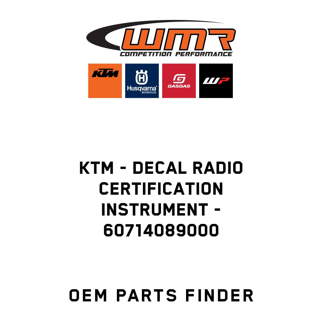 Decal radio certification instrument