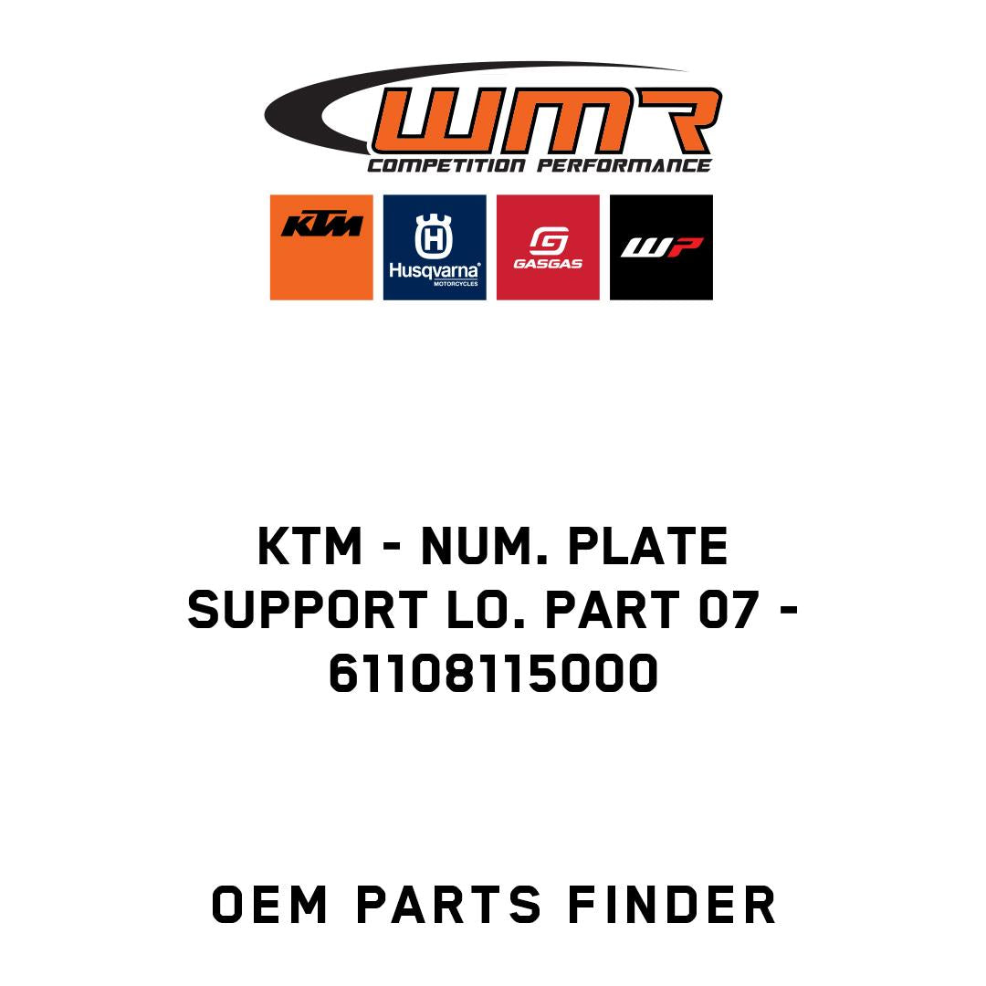 NUM. PLATE SUPPORT LO. PART 07