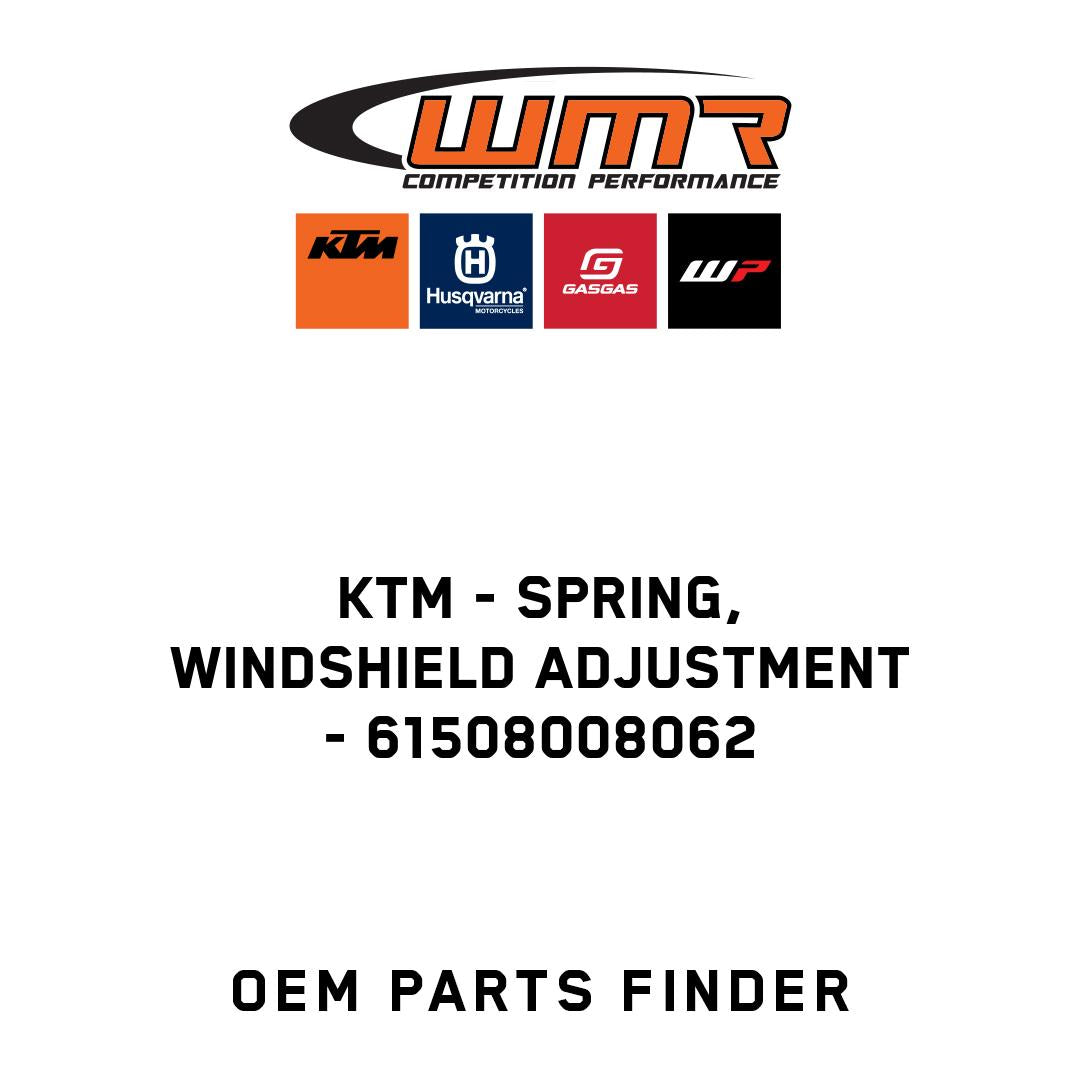 Spring, windshield adjustment
