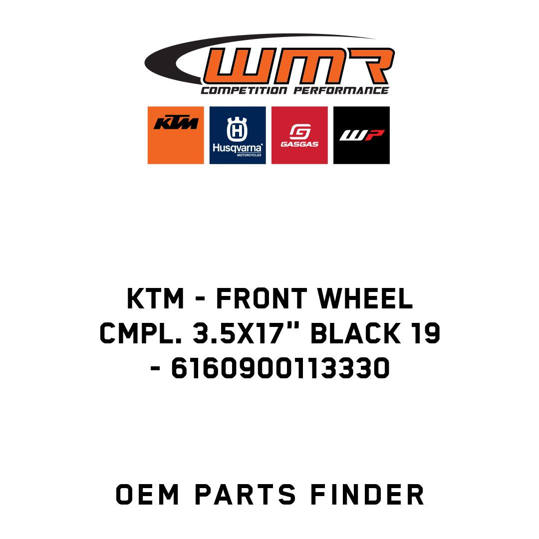 Front wheel cmpl. 3.5x17" black 19