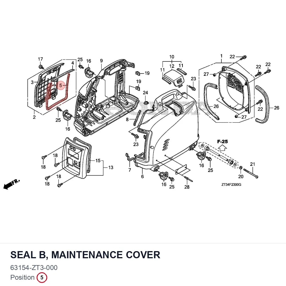SEAL B, MAINTENANCE COVER