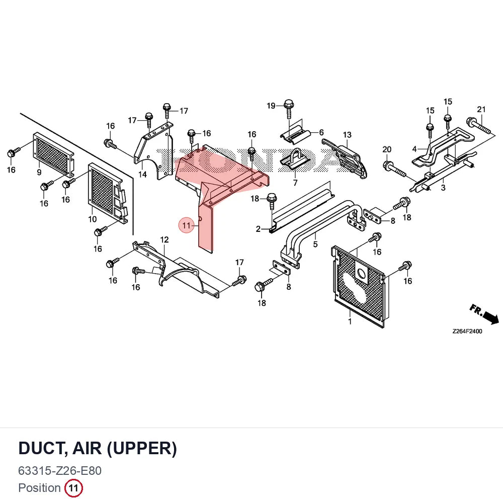 DUCT, AIR (UPPER)